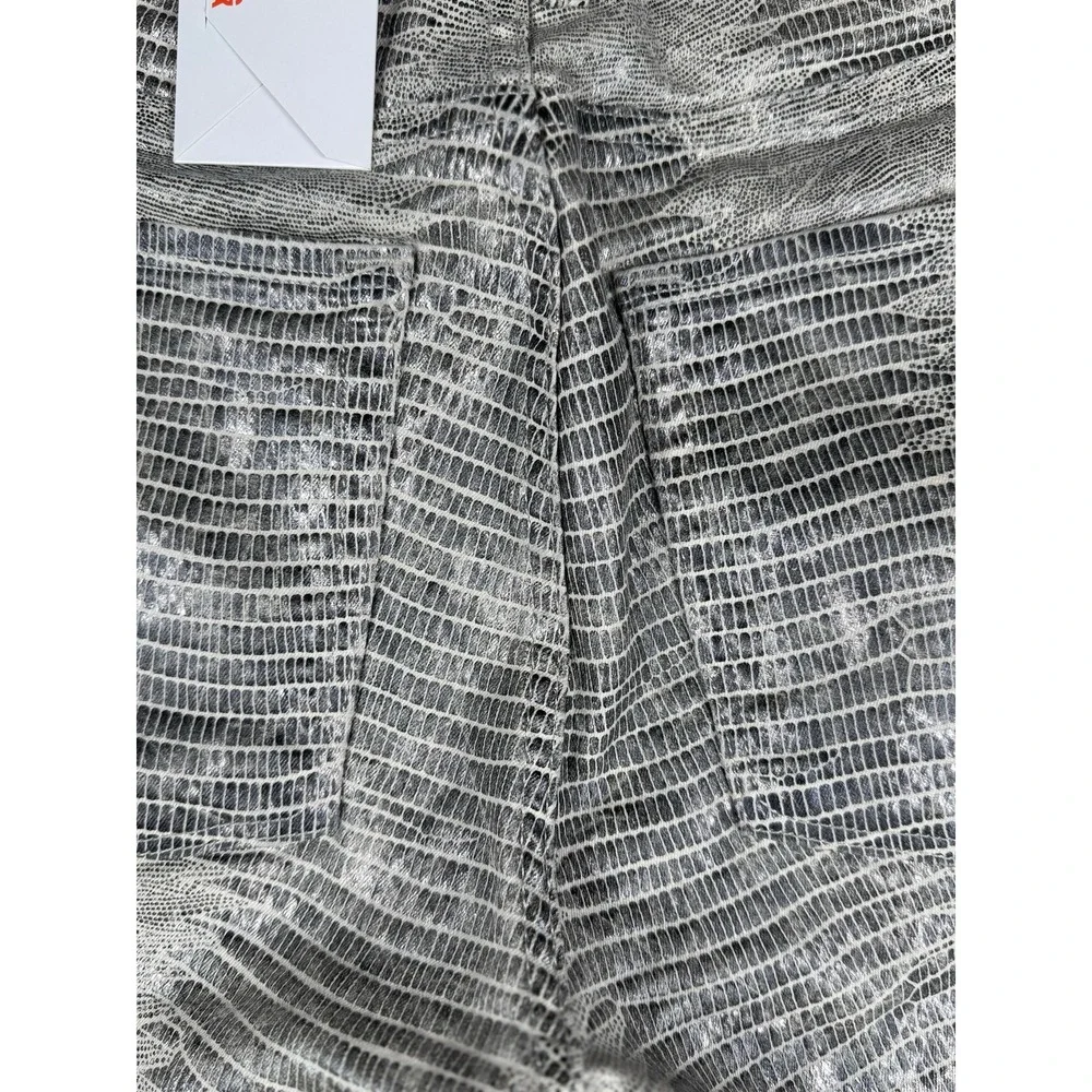 NWT Good American Snake Print Pants Women's‎ Size 2 Straight Leg Metallic Y2K